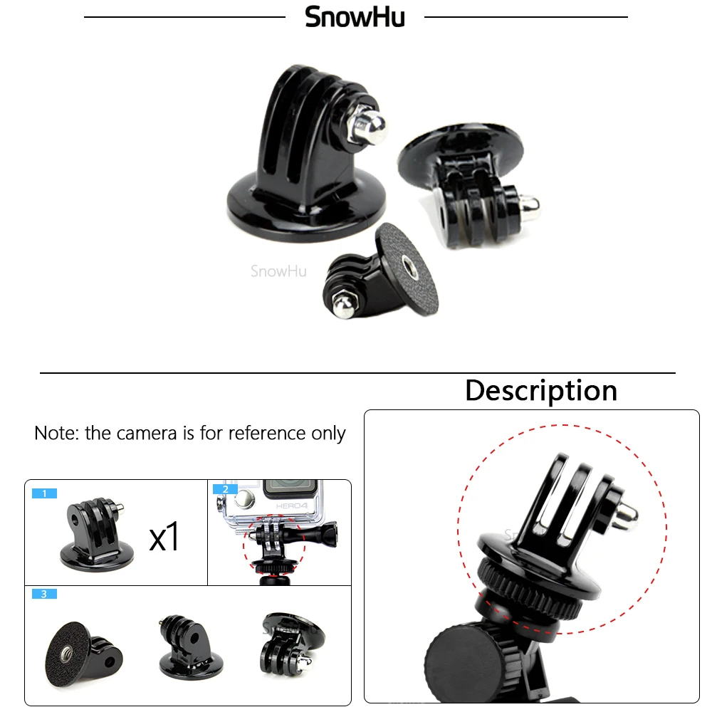 SnowHu для Gopro штатив крепление монопод адаптер Аксессуары Go pro Hero 9 8 7 6 SJ4000 Yi 4K EKEN