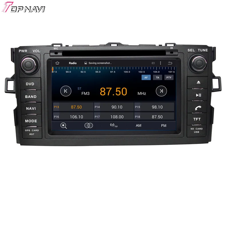 Topnavi четырехъядерный Android 6 0 Автомобильный DVD проигрыватель для TOYOTA AURIS/COROLLA