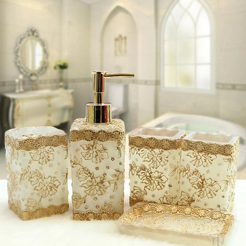 5 шт. набор аксессуаров для ванной комнаты с диспенсером лосьона|Мыльницы| |