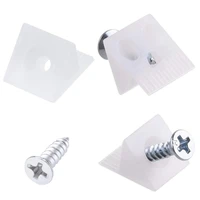 white furniture chest drawer bottom repair fixing mending wedges drawer plastic angle code bracket fastener with screws