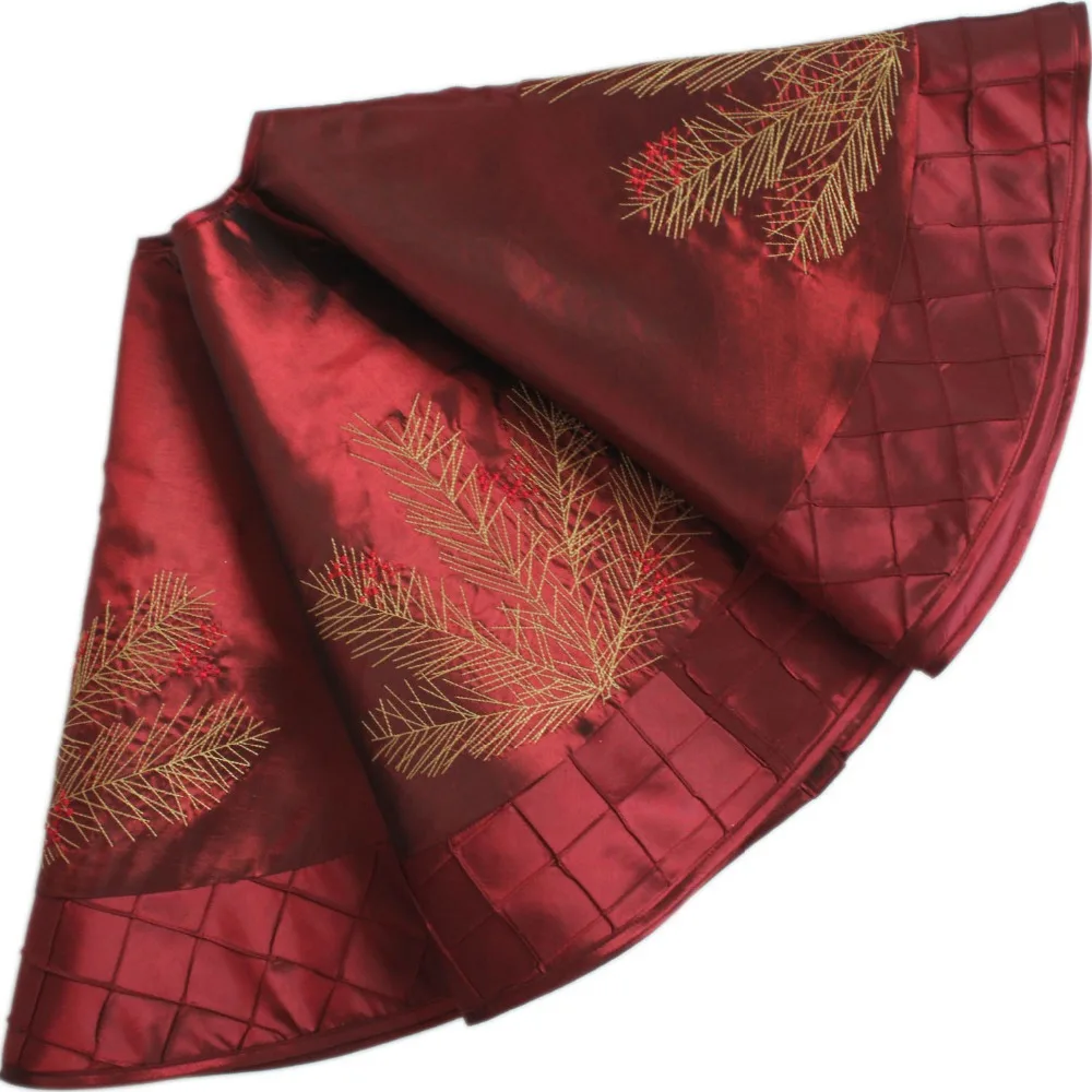 Рождественская юбка с вышивкой 36/42 дюймов бордовая|berrys decorative|berries christmasburgundy skirt |