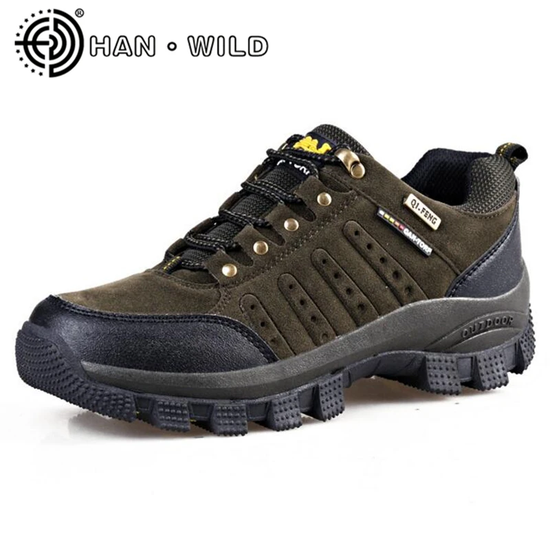 Genuine Leather Men Causal Shoes Outdoor Waterproof Climbing Autumn Winter Unisex Trainers Plus Size 36-47 | Обувь