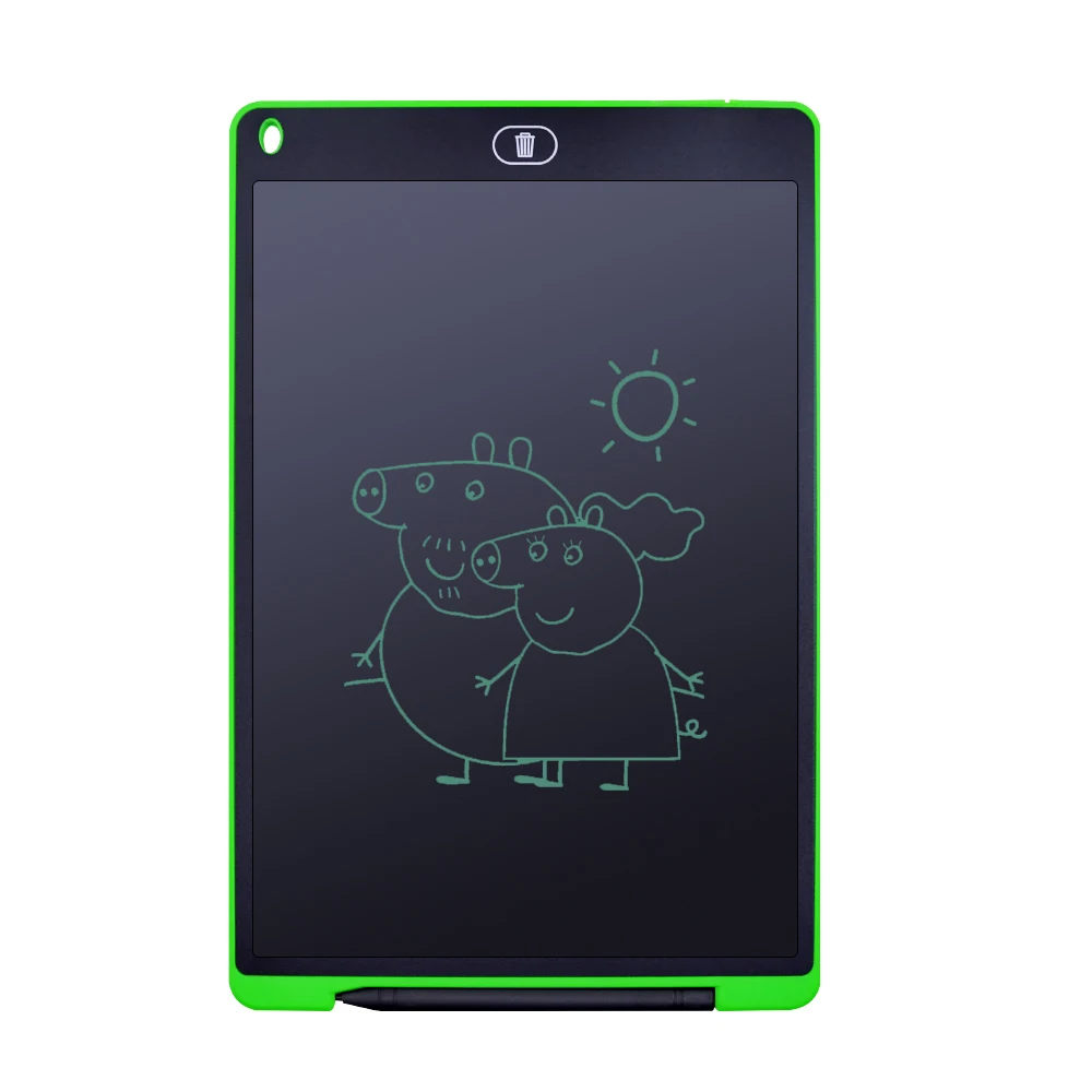 Green CHIPAL 12 ''цифровой ЖК-планшет для письма Графический чертеж планшеты электронный почерк Pad доска для рисования блокнот с ручка-аккумулятор - Цвет: Green