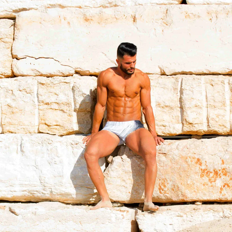 Мужские трусы для плавания Taddlee черные плавки с карманом пениса шорты