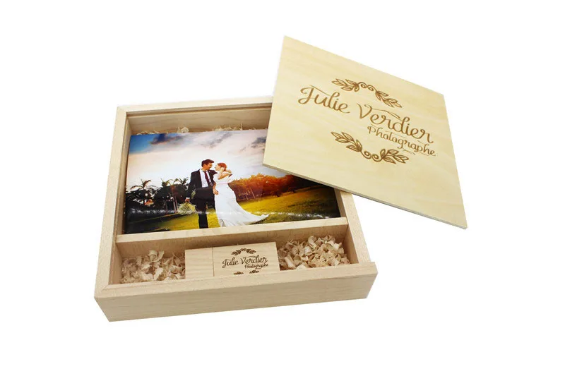 JASTER maple фотоальбом деревянный usb+ коробка Memory stick Pendrive 8GB 16GB 32GB 64GB фотография подарочный логотип(170*170*35mm