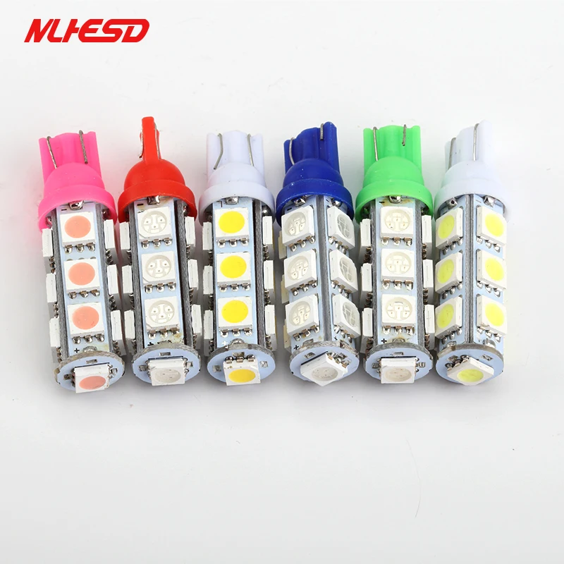 100 шт. Автомобильный светодиодный T10 13 SMD 5050 13Smd 194 168 192 авто боковые Габаритные