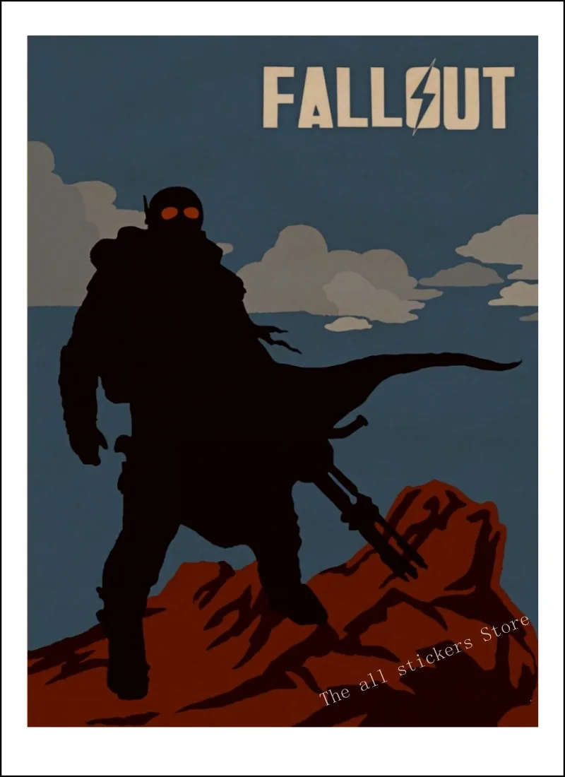 Fallout 4-DLC Nuka world. Fallout 3 4 игровой постер домашний интерьер украшение крафт-игра постер рисунок core наклейки на стену/9005 - Цвет: 8