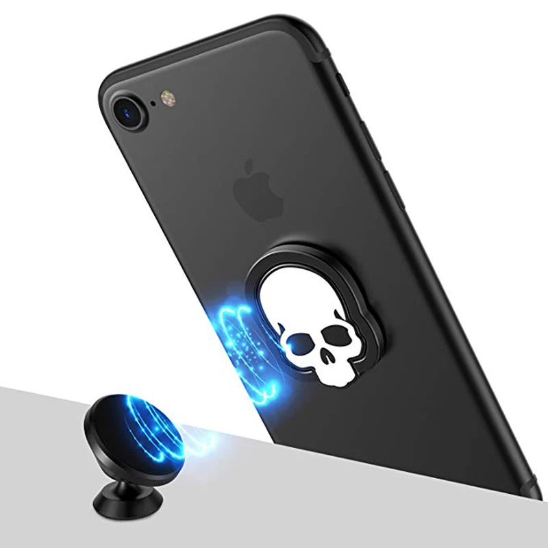 Магнитный держатель для мобильного телефона с дизайном черепа автомобильная