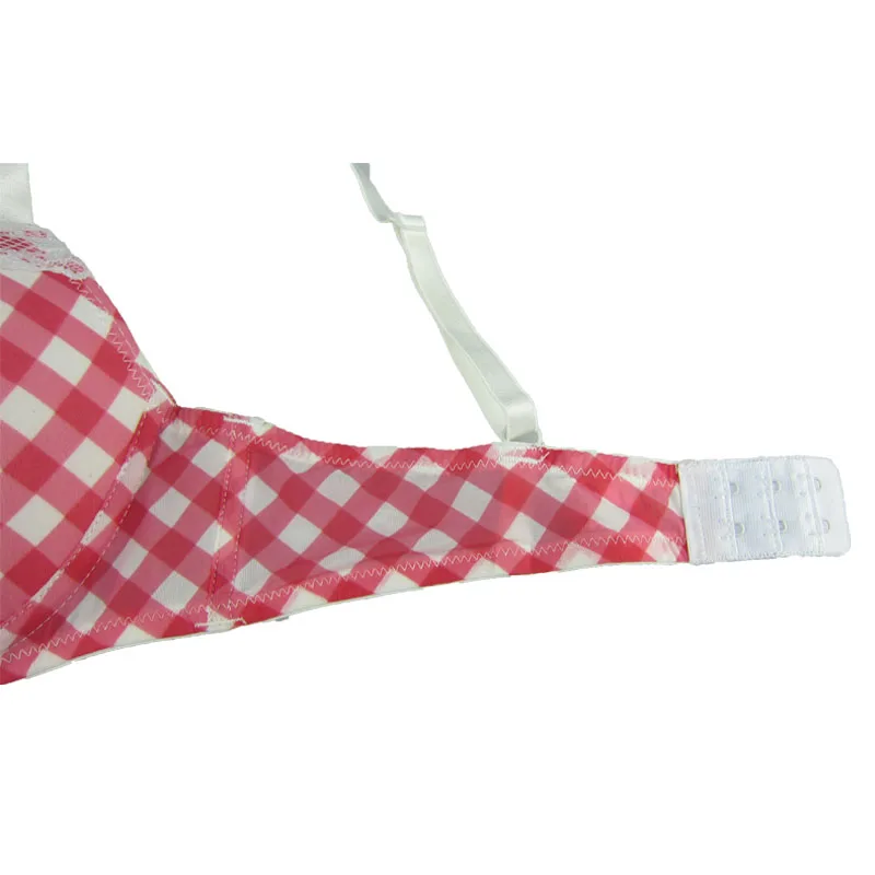 Женские бюстгальтеры пуш ап фиолетового/красного цветов с принтом