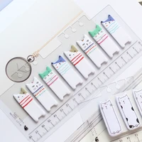 lovely cat memo pad with ruler kawaii cute sticky notes daliy scrapbooking sticker shopping check list escolar papelaria