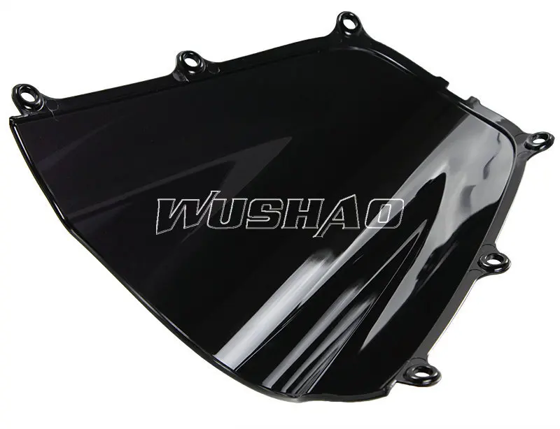 Мотоцикл двойной пузырь лобовое стекло ветер экран для 2005-2006 Honda CBR600RR CBR 600 RR F5 05 06 черный Иридиум