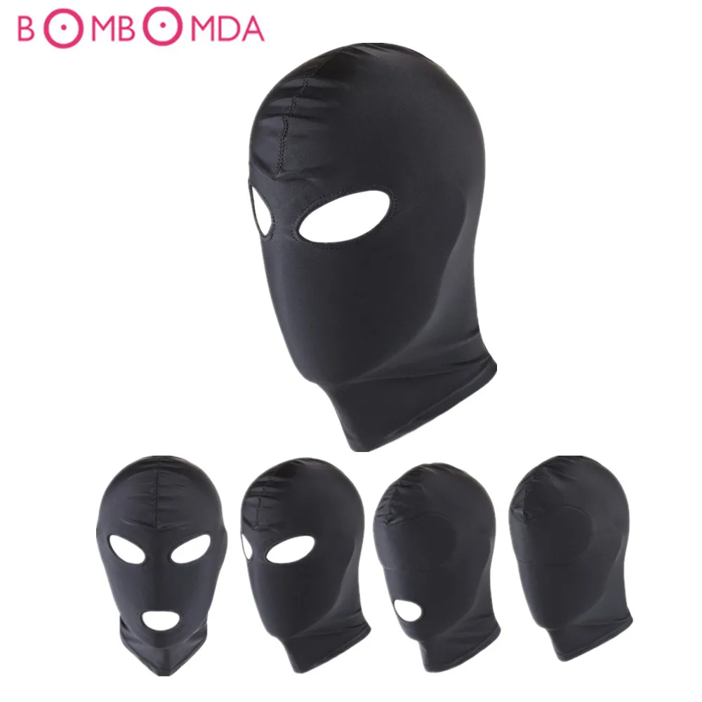 Секс фетиш головной убор БДСМ бондаж фиксатор маска для рта глаз открытые игры