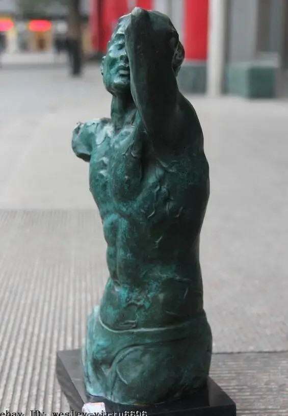 Западная абстрактная Классическая бронзовая Медь резной бюст обнаженная