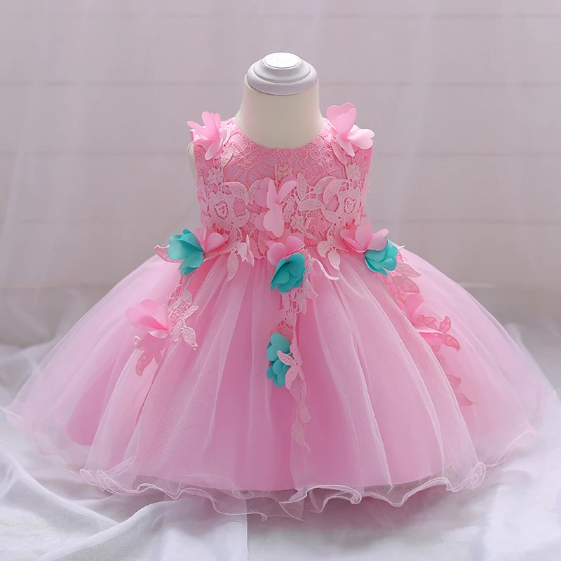 Детское кружевное платье с вышивкой на 1-й день рождения | Детская одежда и обувь