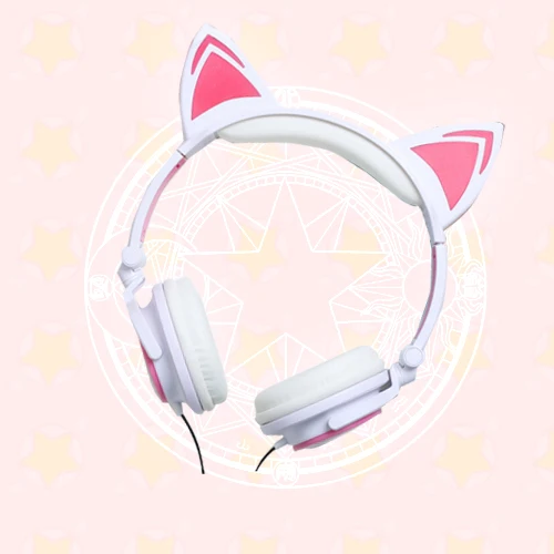 1 шт. Sailor Moon CardCaptor Sakura Action, напечатанный рисунок, резиновые наушники, кошачьи наушники, Светодиодный светящийся светильник, игрушка