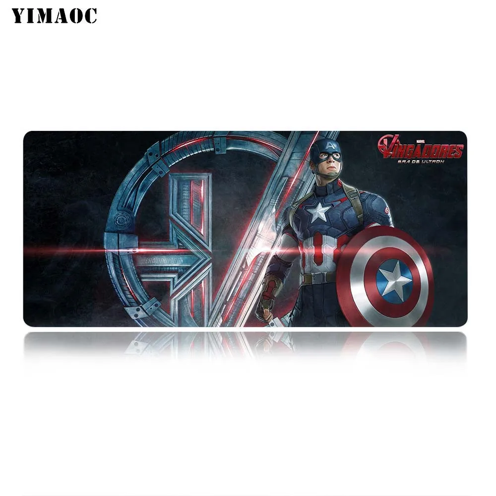 MP7 30x80cm Yomaoc Marvel comics Капитан Америка коврик для мыши 30x80 см компьютерная коврик для мыши Противоскользящий натуральный резиновый игровой коврик для мыши - Цвет: MP7 30x80cm