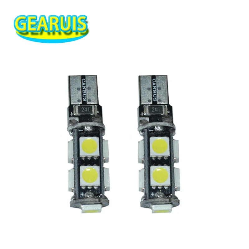 10X автомобильный led t10 canbus 9 smd 5050 9smd 3 чипа w5w клиновидный Светильник Лампа 194 168 501