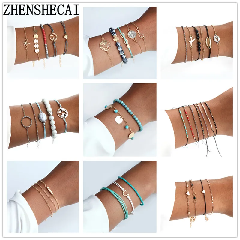 Модные женские браслеты золотого цвета 2019 изящные веревочные цепочки браслет с