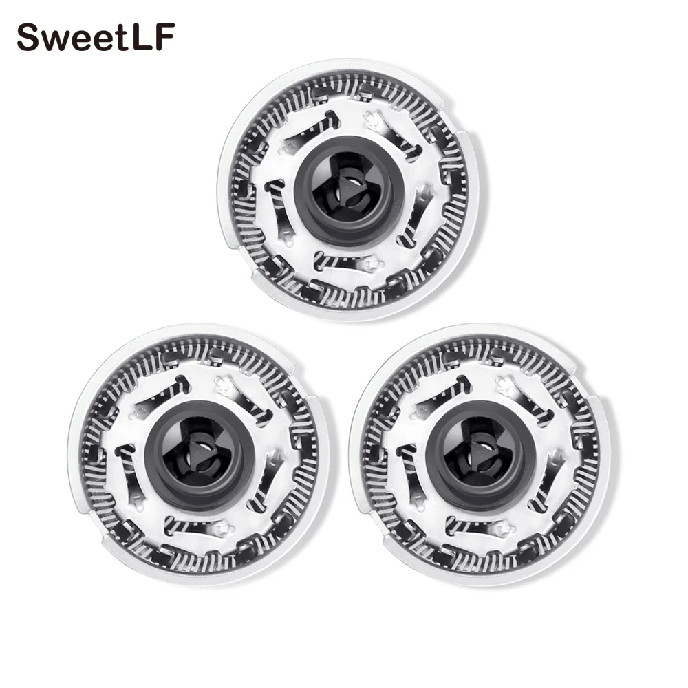 SweetLF 3 шт. сменная Мужская Т-образная бритвенная головка, сферический нож, сетка для водонепроницаемого электрического лезвия бритвы, фрезы для влажной и сухой 3D Мужской бритвы