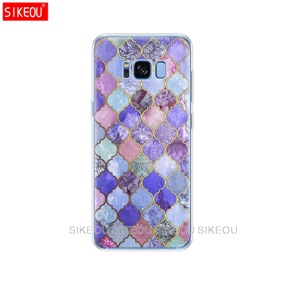 silicone case for Samsung Galaxy S9 S8 S7 S6 edge S5 S4 S3 PLUS phone cover Rainbow Pastel Watercolor Moroccan | Мобильные телефоны