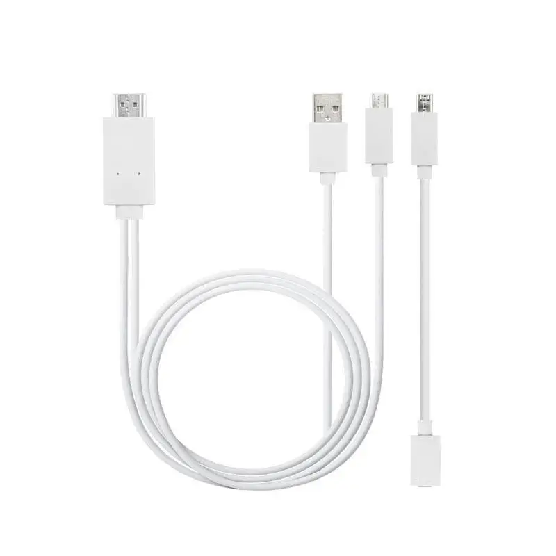 Eas tv ita Micro USB MHL к HDMI 1080P HD ТВ кабель адаптер 5 Pin& 11 Pin для Android телефона ТВ ПК ноутбука - Color: white