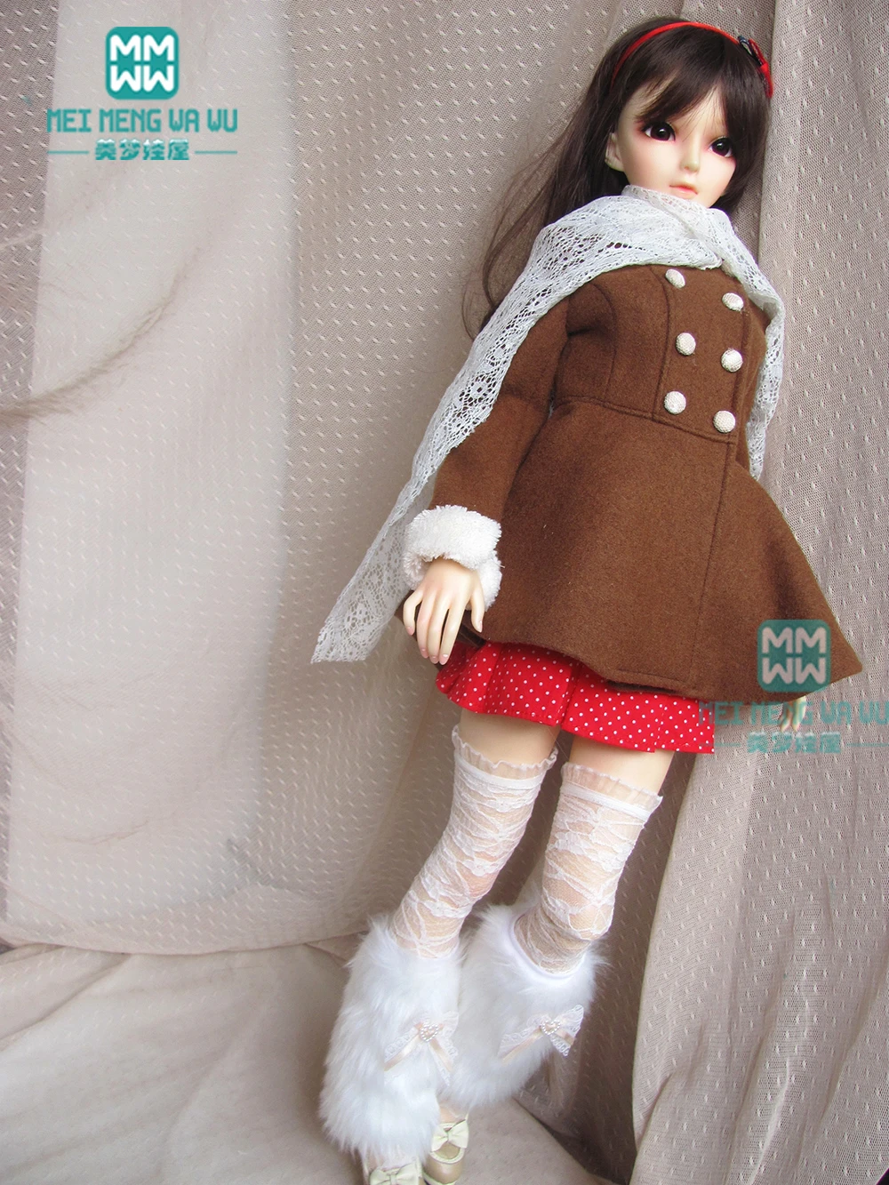 BJD куклы аксессуары для 1/3 BJD DD куклы стильные белые плюшевые носки