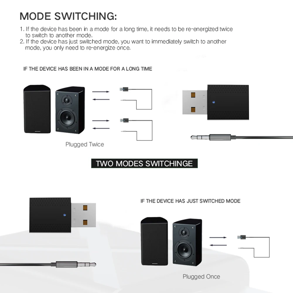 Модернизированный Bluetooth 5,0 приемник передатчик с микрофоном Handfree вызов USB Мини 3,5 мм стерео беспроводной Bluetooth адаптер для автомобиля тв