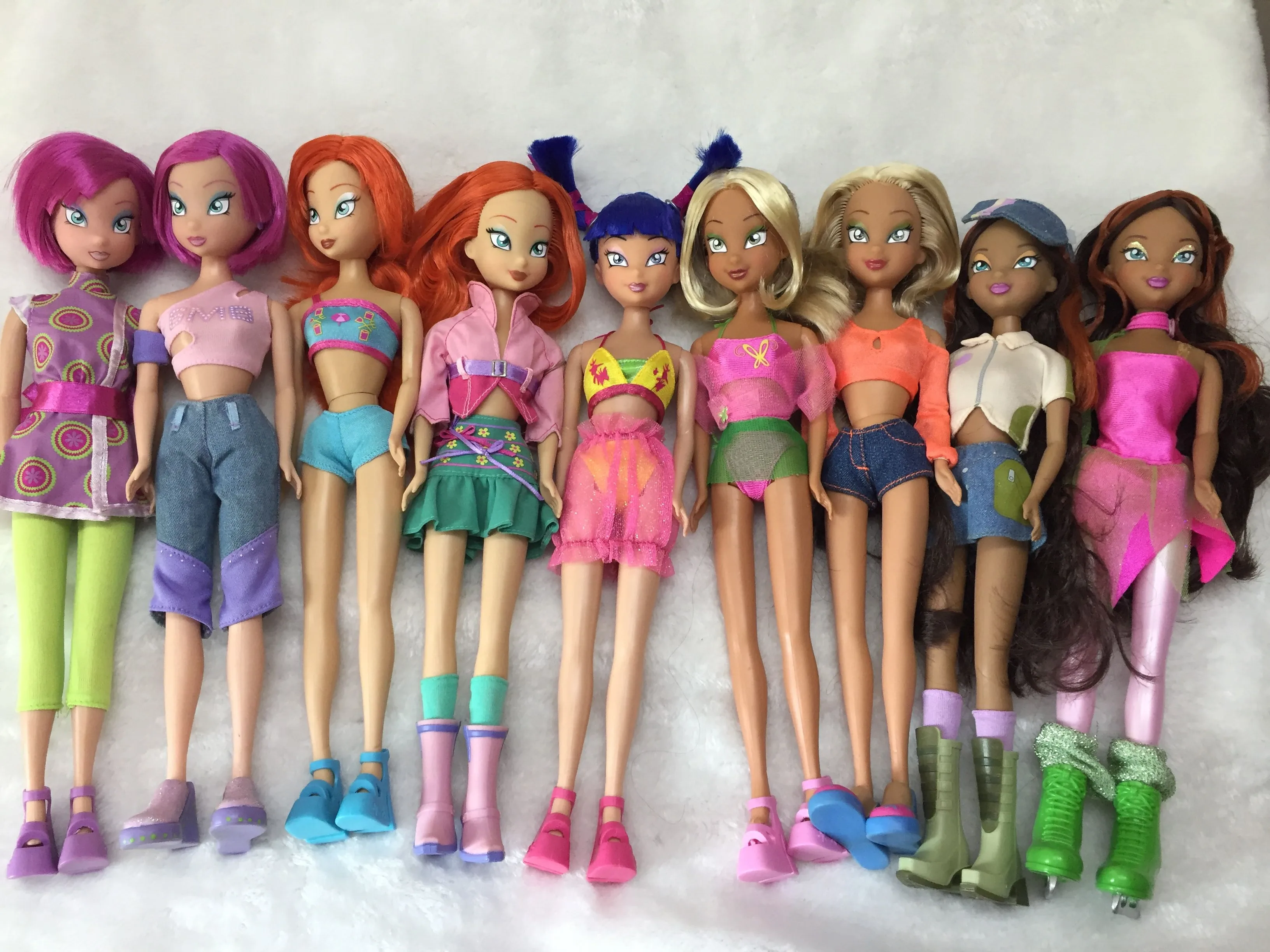 Bjd кукла Радуга Красочные девушки фигурки Фея Блум куклы blyth