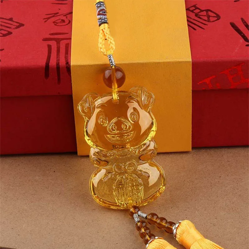 Новый автомобильный кулон свинья год ювелирные изделия интерьер автомобиля