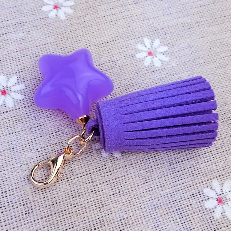 Звездный брелок из смолы с замшевыми кисточками 10 шт. сумка для