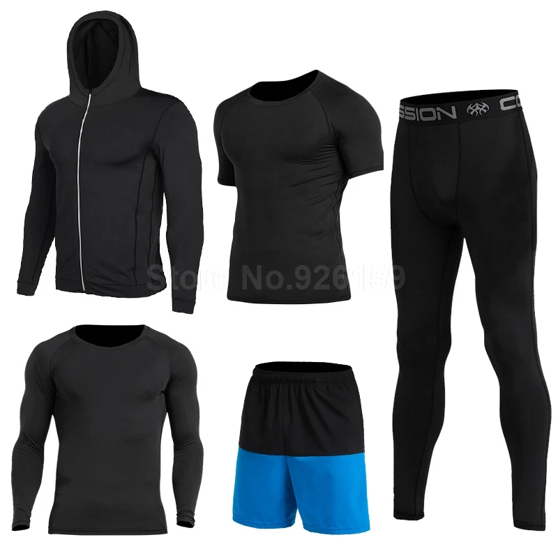 Vansydical, мужской спортивный костюм, костюмы для бега, 5 шт., Мужская одежда для спортзала, тренировки, спортивные костюмы, баскетбол, Джерси, тренировочные костюмы - Цвет: 091 089 016 004 002
