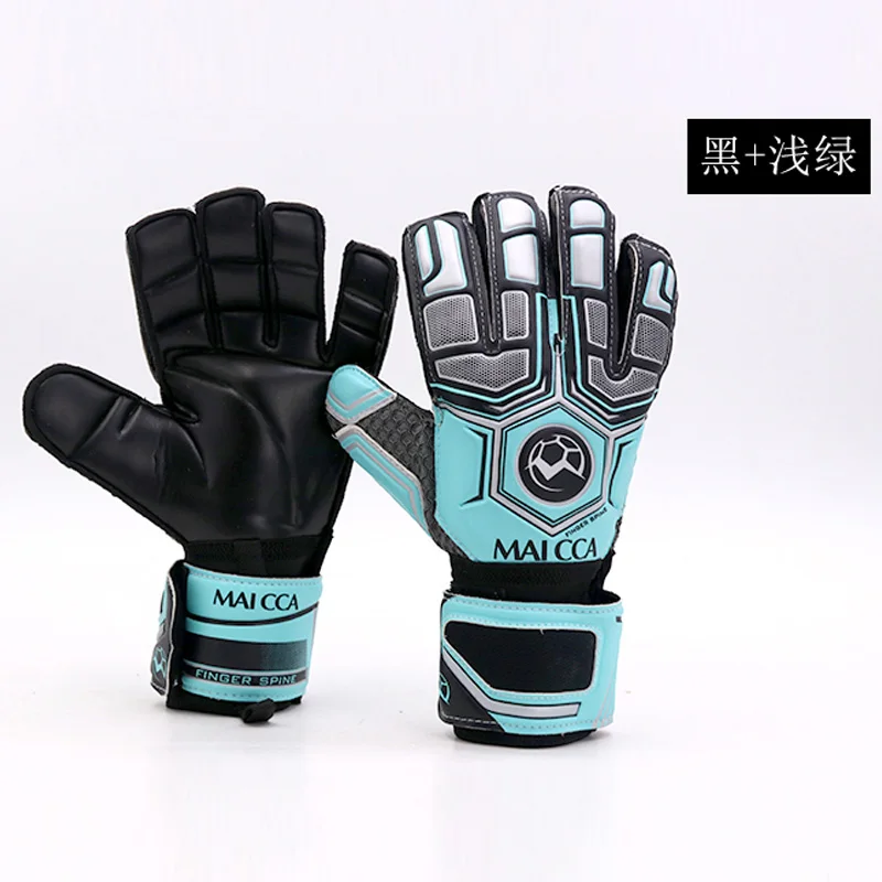 Adult professional soccer goalkeeper gloves finger protection target thick latex | Спорт и развлечения