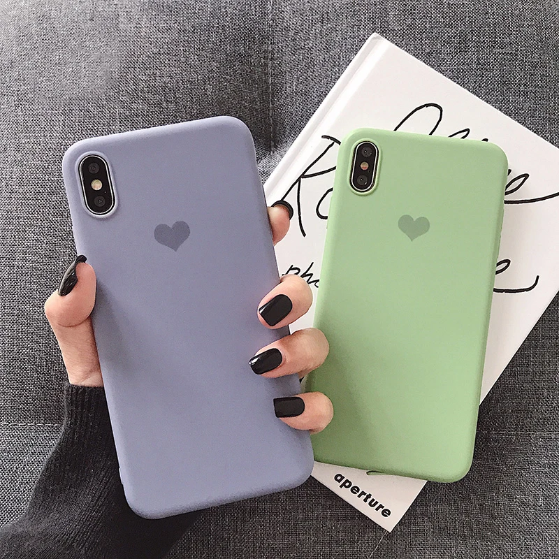VZD простой сплошной I Love U iphone 11 Pro X 7 Чехол для iphone Xs Max Xr женский анти-осень телефон 6S Tpu мягкий чехол 8 7plus задняя крышка