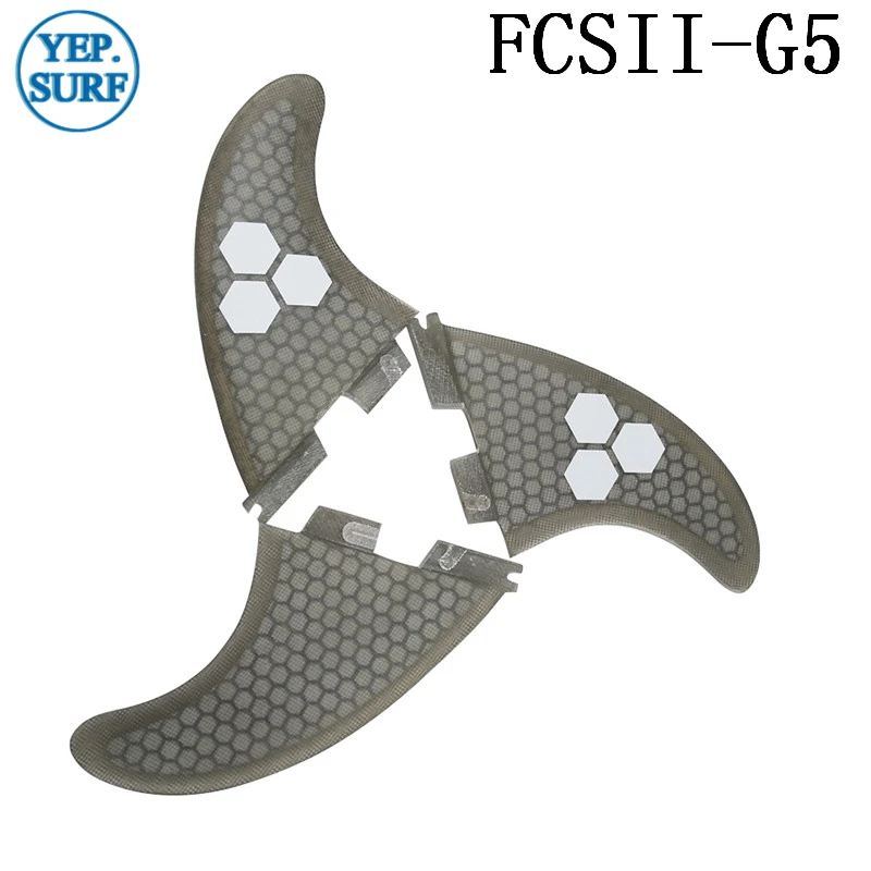 Плавники для серфинга FCS2 G5 Fin сотовый плавник доски серого цвета Серфинг Quilhas