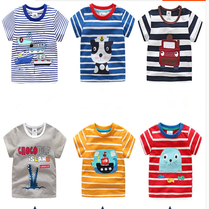 Baby Cartoon Printed Blouse 2019 Summer Dress Korean New Kids'Short Sleeve T-shirt tx-8601 | Детская одежда и обувь