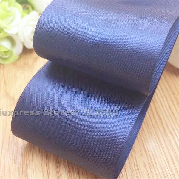 2 ''ширина (50 мм) однотонная атласная лента с двойным лицом DIY бант шляпа сумка