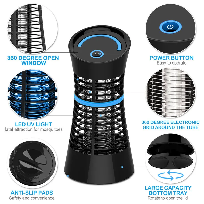 Отвратитель вредителей UV светильник электрическая ловушка для комаров лампа