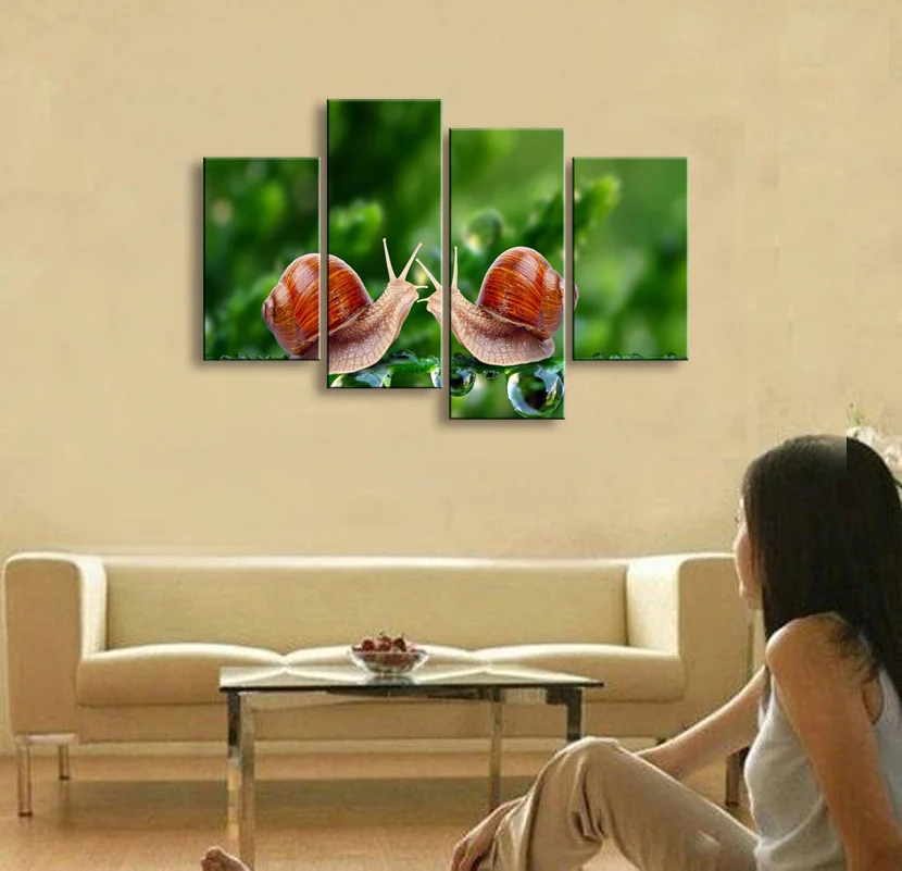 Картина маслом улитки HD printcanvas живопись Photo Print printswall фотографии для Гостиная