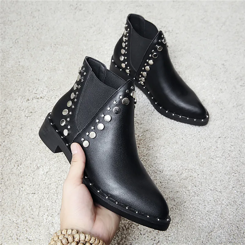Женские ботильоны с шипами на осень зиму 2020|Женские полусапожки| |