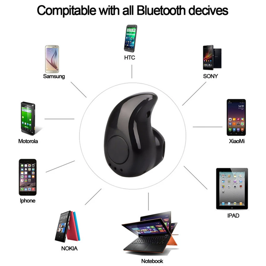 S530II мини беспроводные Bluetooth наушники в ухо спортивные с микрофоном гарнитура для