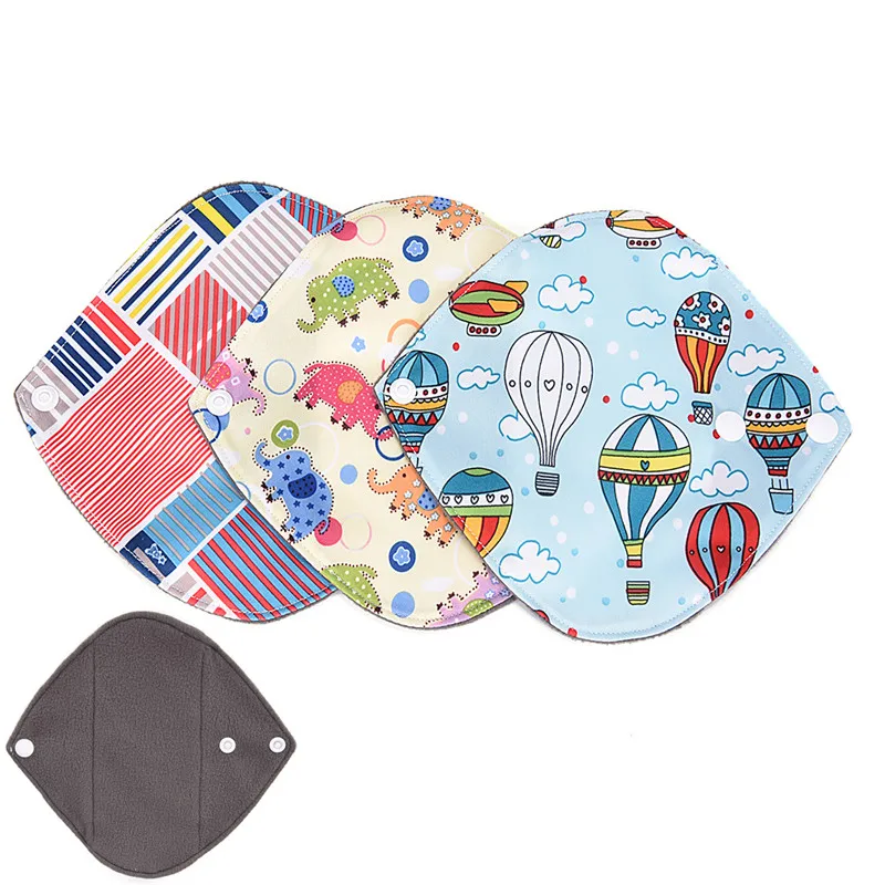 

Print Catoon Reusable Sanitary Pads Menstrual Pad Washable Bamboo Charcoal Cloth Menstruation Postpartum Hygiene Panty Liner Pad