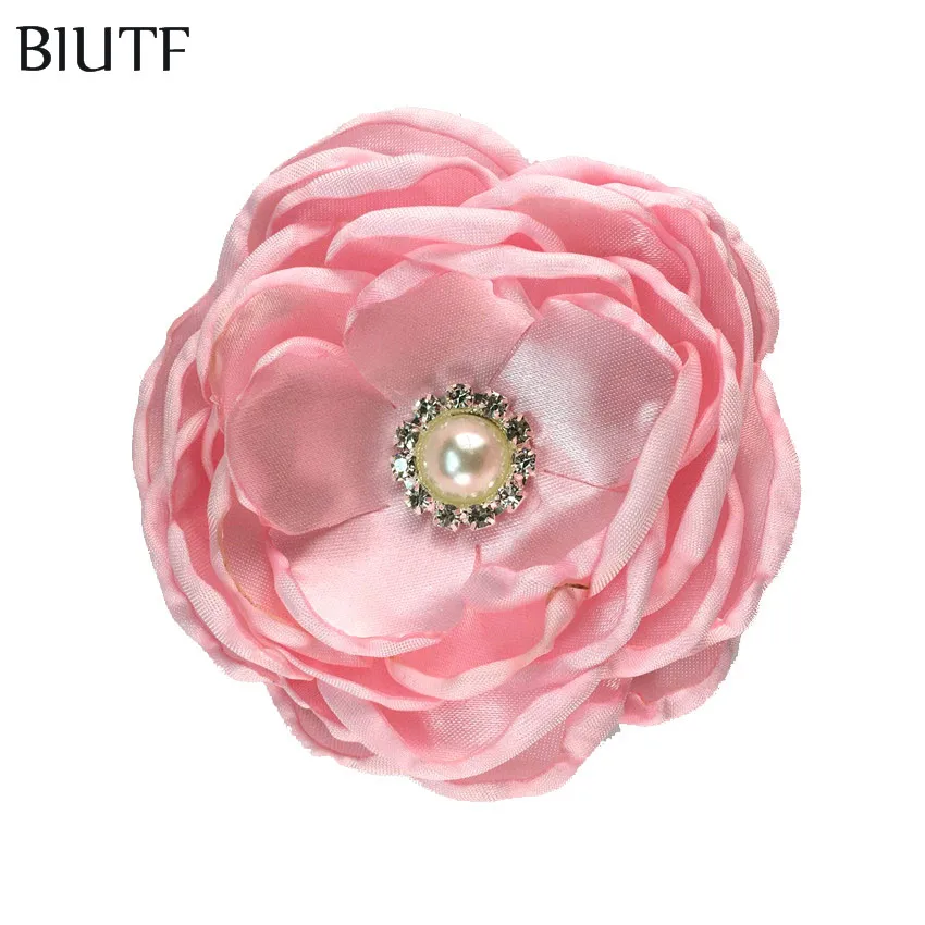21-M pink 3 шт./лот 4 ''сожженных 7-слойная атласное платье с цветочным узором с бриллиантом для девочек необходимо избавиться заколки для волос" сделай сам "Аксессуары для бутика TH282 - Цвет: 21-M pink