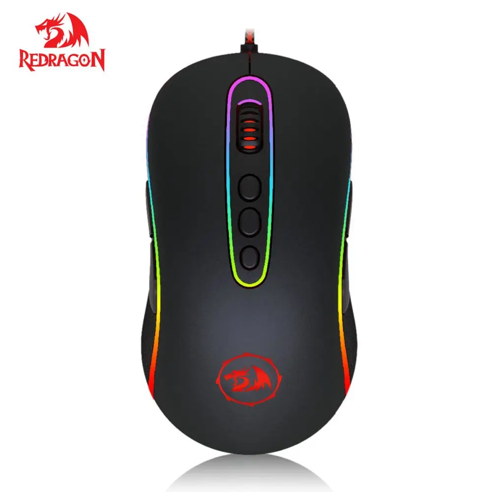 Игровая мышь Redragon M702-2 PHOENIX с RGB подсветкой 10000 dpi, программируемые кнопки, мышь для настольного компьютера, компьютера, геймера