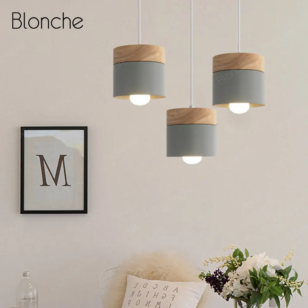Современный подвесной светильник s в скандинавском стиле деревянный комнатный