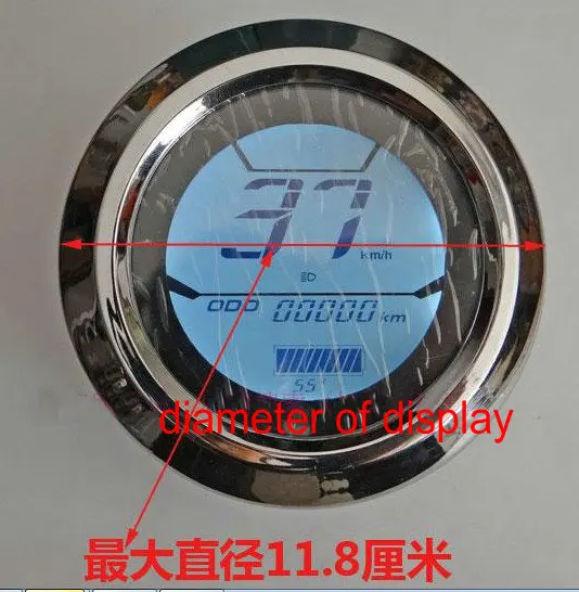 ЖК-дисплей+ Спидометр+ одометр+ 48v60v72v аккумулятора светильник индикатор для Электрический трехколесный скутер speedview Электрический велосипед комплектующие для самостоятельной сборки