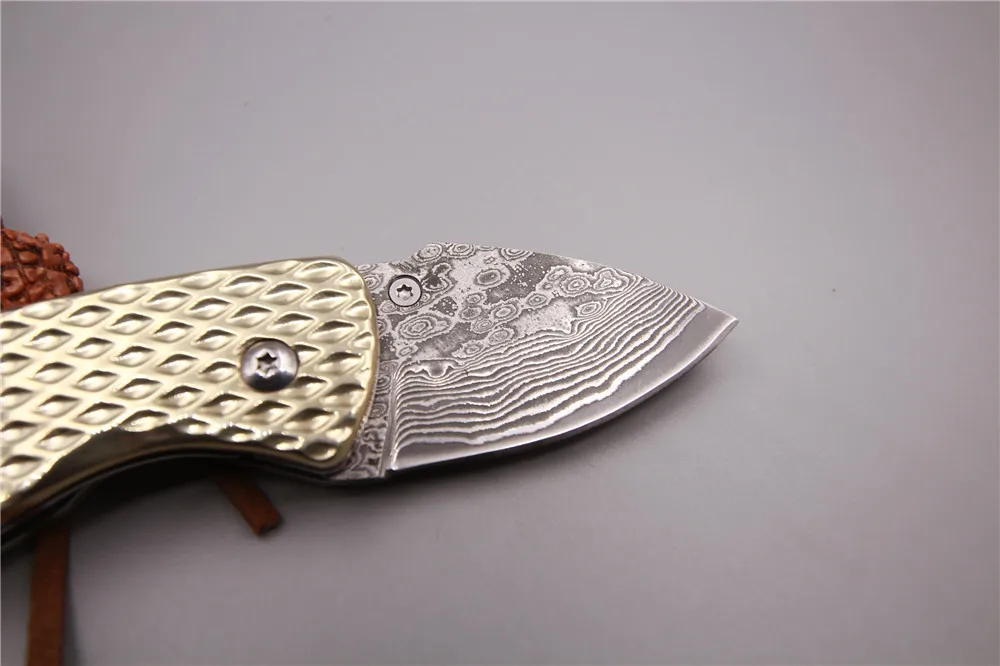 Karambit маленький нож дамасская стальная Форма Складной для выживания на открытом