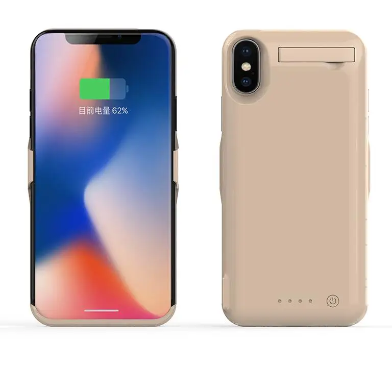 10000 мАч для iphone X чехол для аккумулятора запасная батарея чехол для зарядного устройства чехол умный внешний аккумулятор для iphone X чехол для аккумулятора - Цвет: Золотой