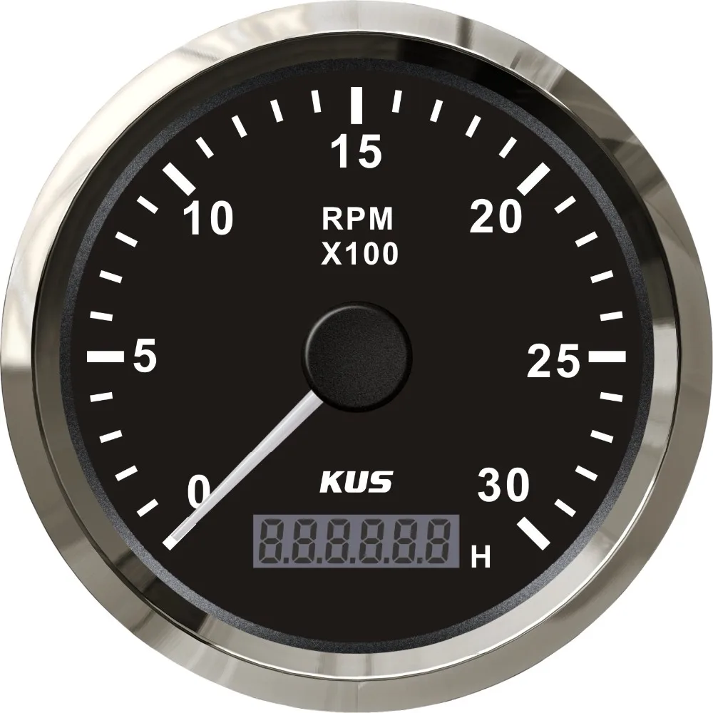 KUS дизельный двигатель Тахометр RPM Gauge REV счетчик 0-3000 об/мин с цифровым счетчиком