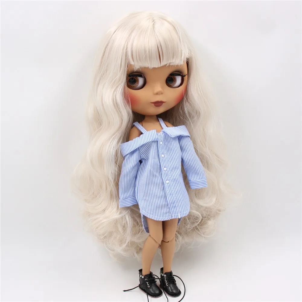 Ледяные дни Фортуны завод blyth кукла супер черная кожа тон темная кожа короткие красные волосы тело 1/6 30 см BL1248
