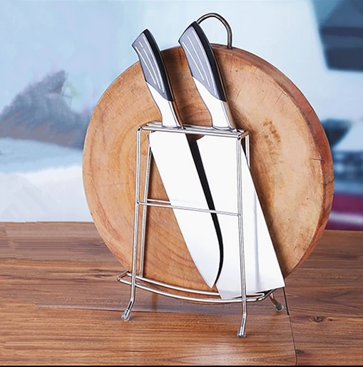 Держатель для ножей из нержавеющей стали простой держатель разделочной доски